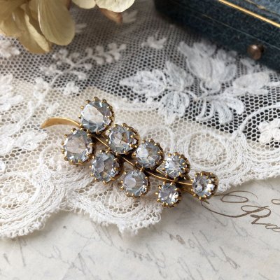 画像7: クリアガラスのシダブローチ