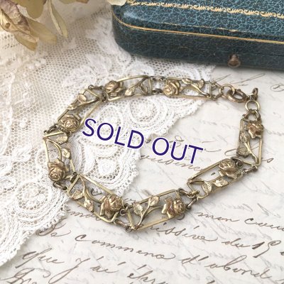 画像9: バラのゴールドブレスレット