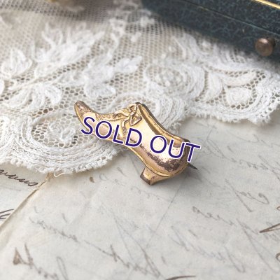画像3: リボンの靴のゴールドブローチ