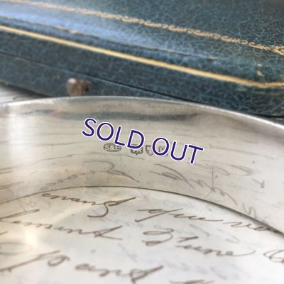 画像13: イギリス製 花とハートのシルバーバングル