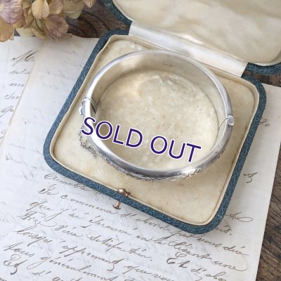 画像5: イギリス製 花とハートのシルバーバングル