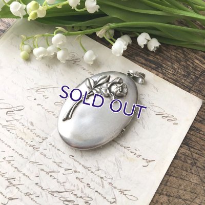 画像8: バラの大きなロケットペンダント