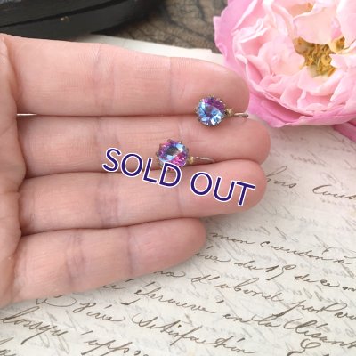 画像9: トリコロールアイリスガラスのピアスＢ