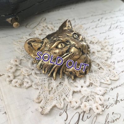 画像4: 猫のゴールドブローチ