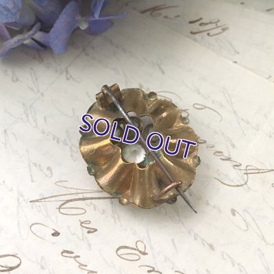 画像6: クリアガラスのフラワーブローチ