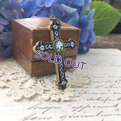 画像7: マイクロモザイクのクロスペンダント