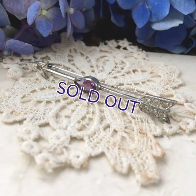 画像3: パープルガラスのアローブローチ