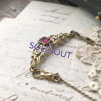 画像6: フューシャピンクガラスのジャーマンネックレス