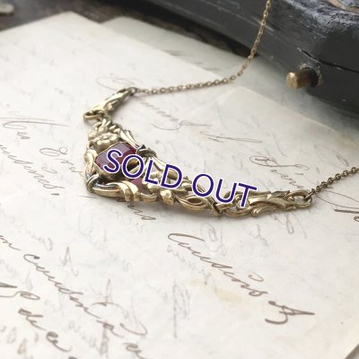 画像7: フューシャピンクガラスのジャーマンネックレス