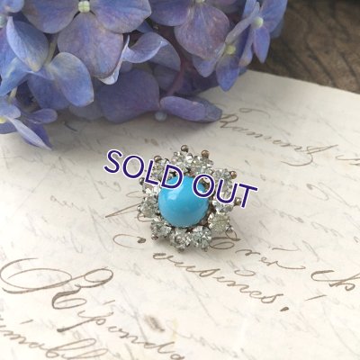 画像7: ターコイズガラスのプチブローチ