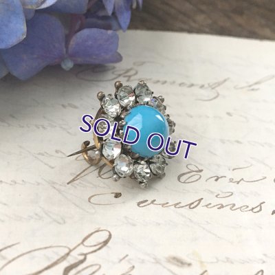 画像5: ターコイズガラスのプチブローチ