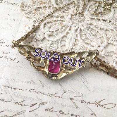 画像4: フューシャピンクガラスのジャーマンネックレス