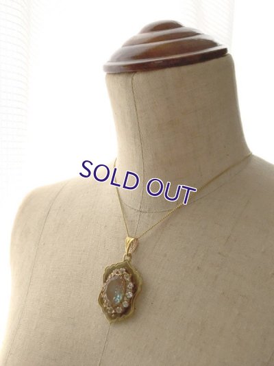 画像15: 大粒サフィレットのゴールドロケットペンダント