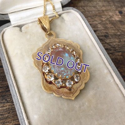 画像11: 大粒サフィレットのゴールドロケットペンダント