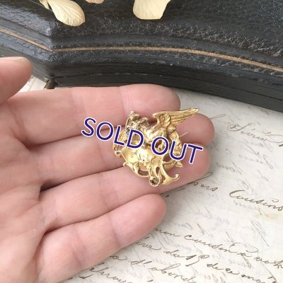 画像11: FIXグリフォンのゴールドブローチ