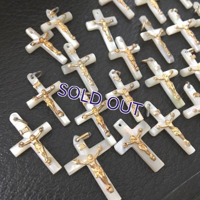 画像5: 小さなマザーオブパールのクロス25個セット