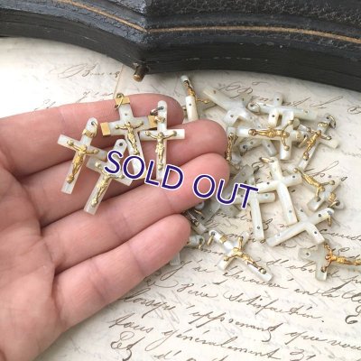 画像10: 小さなマザーオブパールのクロス25個セット