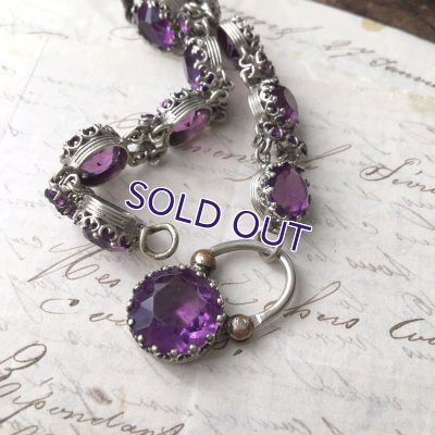 画像5: アメジストガラスのシルバーブレスレット