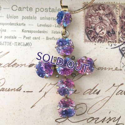 画像5: アイリスガラスのクロスペンダント（トリコロール）