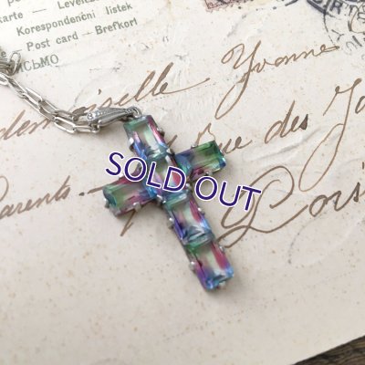 画像6: アイリスガラスのクロスペンダントB