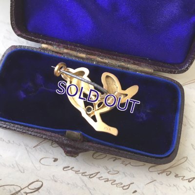 画像4: FIX ヤドリギとパールのゴールドブローチB