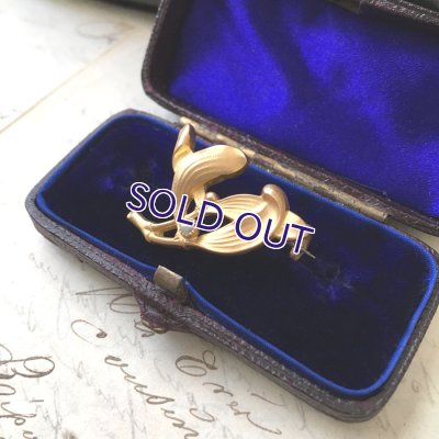 画像7: FIX ヤドリギとパールのゴールドブローチB