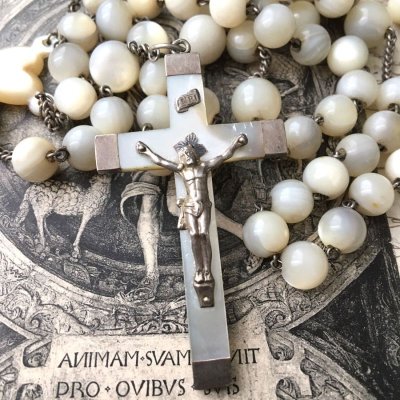 画像5: マザーオブパールのシルバーロザリオC