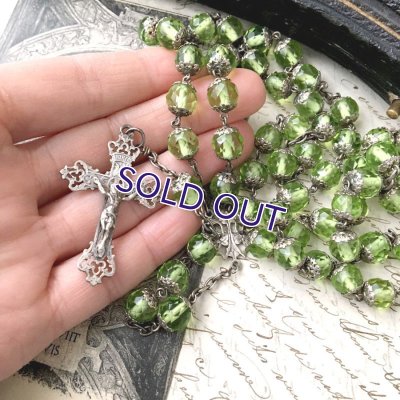 画像12: グリーンウランガラスロザリオ