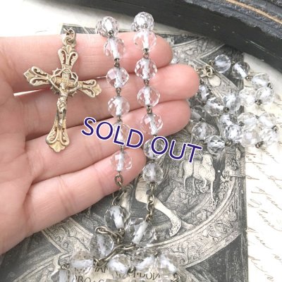 画像9: クリスタルガラスのヴェルメイユロザリオ