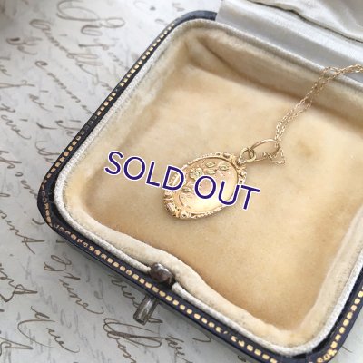 画像3: 金18 小さな花の彫金ペンダント