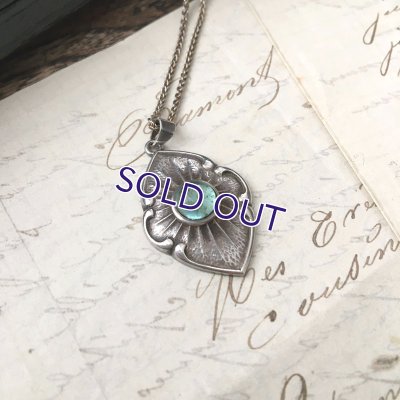 画像3: ブルーガラスのシルバーペンダント