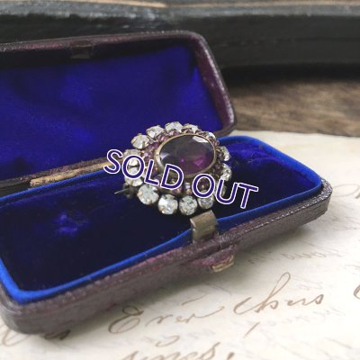 画像5: アメジストガラスのオーバルミニブローチ