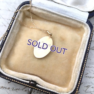 画像4: 金18 小さな花の彫金ペンダント