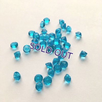 画像5: アンティークブルーガラスストーン クッション 濃色 約5.1〜5.5mm