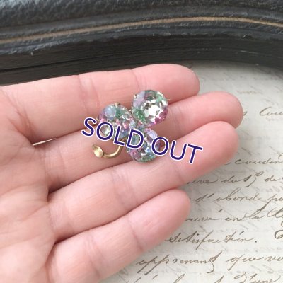 画像12: 初期アイリスガラスのクローバーブローチD