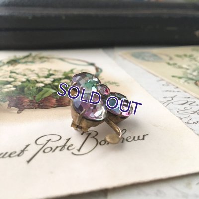 画像4: 初期アイリスガラスのクローバーブローチD