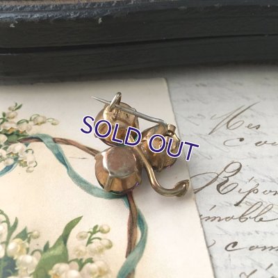 画像9: 初期アイリスガラスのクローバーブローチD