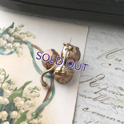 画像8: 初期アイリスガラスのクローバーブローチD