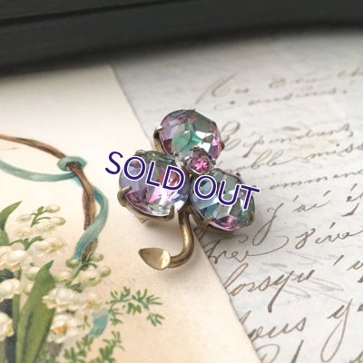 画像6: 初期アイリスガラスのクローバーブローチD