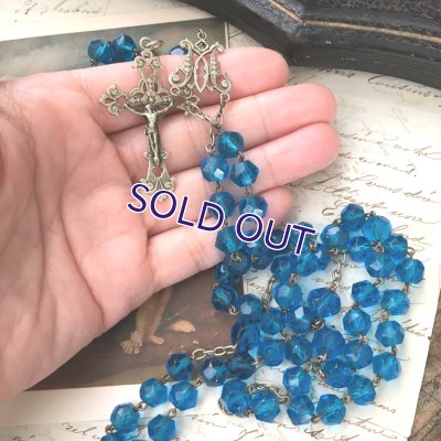 画像8: 大粒ブルーガラスのロザリオ