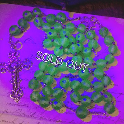 画像3: グリーンウランガラスロザリオ