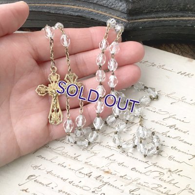 画像11: クリスタルガラスのヴェルメイユロザリオ