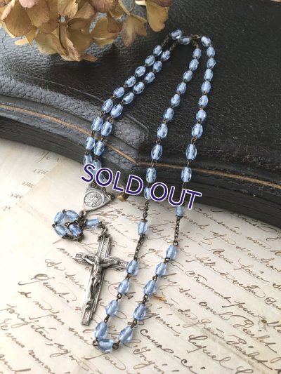 画像9: ブルーガラスのアールデコロザリオ