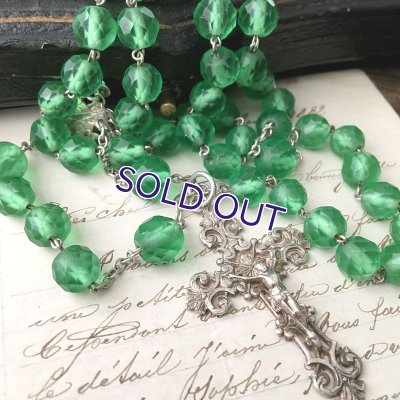 画像9: グリーンウランガラスロザリオ