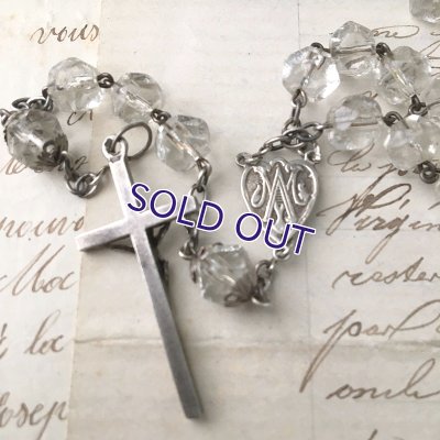 画像7: クリアガラスのシルバーロザリオ