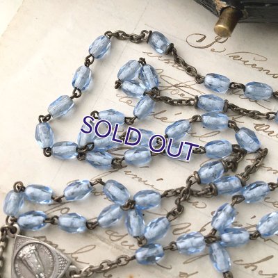 画像5: ブルーガラスのアールデコロザリオ