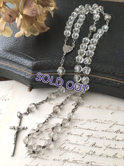 画像9: クリアガラスのシルバーロザリオ