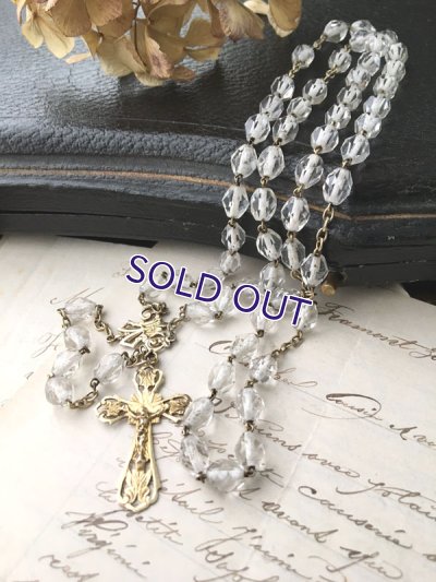 画像10: クリスタルガラスのヴェルメイユロザリオ