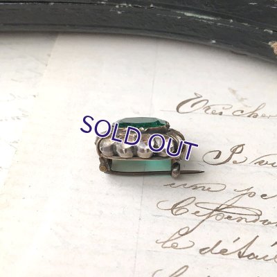 画像6: エメラルドガラスのプチブローチ