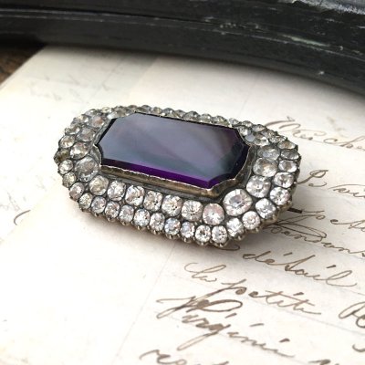 画像4: ブラックドット ペーストガラスのブローチ